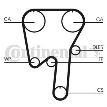 correa dentada arbol de levas - Correa dentada CONTITECH CT981