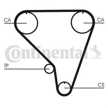 correa dentada arbol de levas - Correa dentada CONTITECH CT793