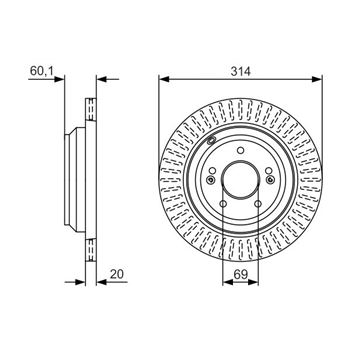 discos de freno coche - (BD2240) Disco de freno BOSCH 0986479V11
