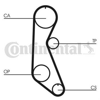 correa dentada arbol de levas - Correa dentada CONTITECH CT816