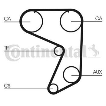 correa dentada arbol de levas - Correa dentada CONTITECH CT649