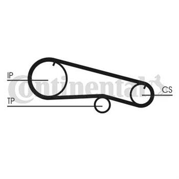 correa dentada arbol de levas - Correa dentada CONTITECH CT668