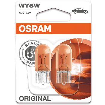 iluminacion coche - Bombilla WY5W 2,1x9,5 D 5W Orange (2 uds) | OSRAM 2827-02B