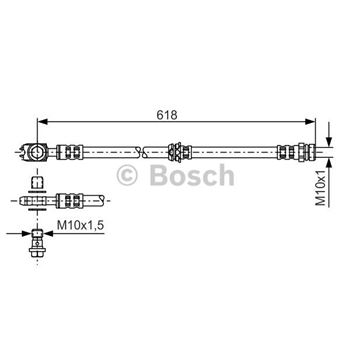 tubos flexibles de frenos - Tubo flexible de frenos BOSCH 1987481173