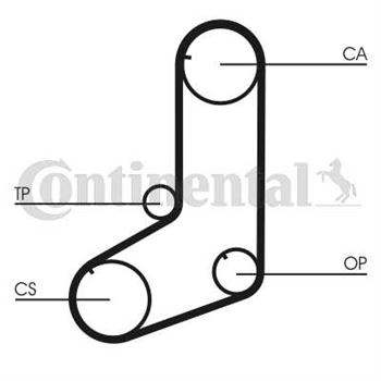 correa dentada arbol de levas - Correa dentada CONTITECH CT911