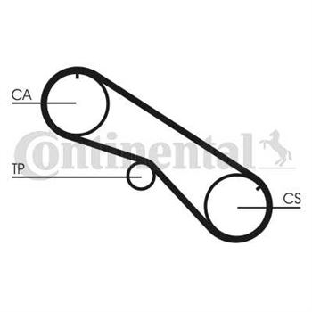 correa dentada arbol de levas - Correa dentada CONTITECH CT818