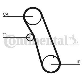 correa dentada arbol de levas - Correa dentada CONTITECH CT616