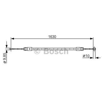 palancas cables frenado - Cable de accionamiento, freno de estacionamiento BOSCH 1987482187