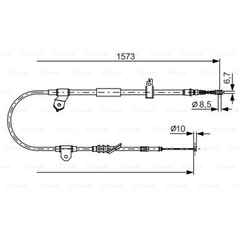 palancas cables frenado - Cable de accionamiento, freno de estacionamiento BOSCH 1987482299