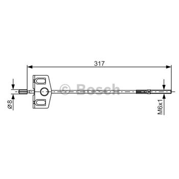 palancas cables frenado - Cable de accionamiento, freno de estacionamiento BOSCH 1987482342