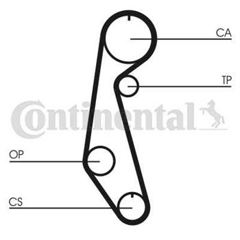 correa dentada arbol de levas - Correa dentada CONTITECH CT679