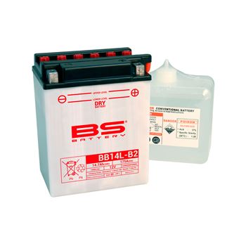 baterias de moto - Batería BS Battery BB14L-B2 (con electrolito) | BS 310570
