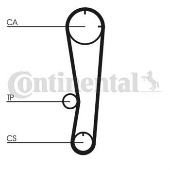 correa dentada arbol de levas - Correa dentada CONTITECH CT602