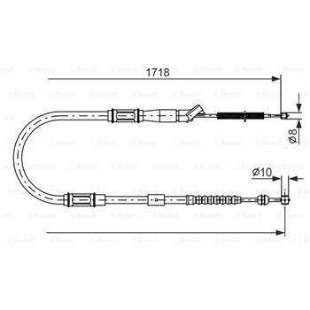 palancas cables frenado - Cable de accionamiento, freno de estacionamiento BOSCH 1987477797