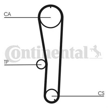 correa dentada arbol de levas - Correa dentada CONTITECH CT1072