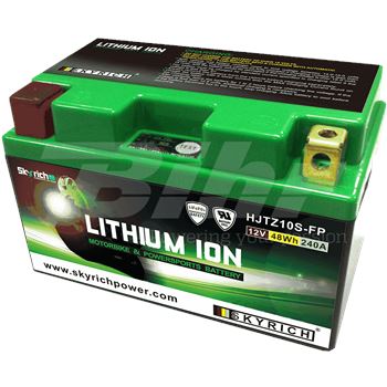 baterias de moto - Batería de litio Skyrich HJTZ10S-FP (LITZ10S), Con indicador de carga.