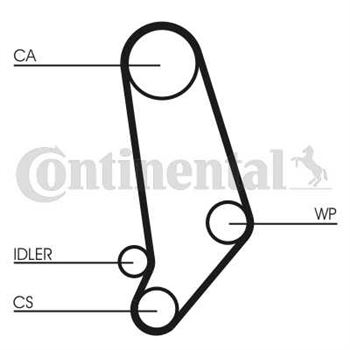 correa dentada arbol de levas - Correa dentada CONTITECH CT539