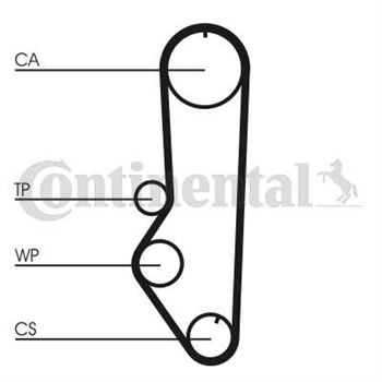 correa dentada arbol de levas - Correa dentada CONTITECH CT690