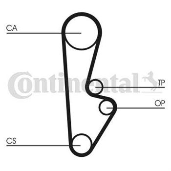 correa dentada arbol de levas - Correa dentada CONTITECH CT559