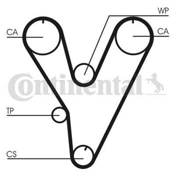 correa dentada arbol de levas - Correa dentada CONTITECH CT805