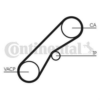 correa dentada arbol de levas - Correa dentada CONTITECH CT857