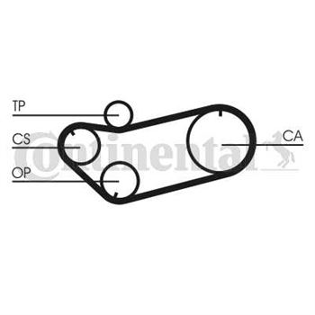 correa dentada arbol de levas - Correa dentada CONTITECH CT675