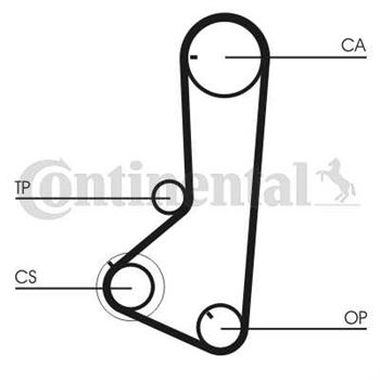 correa dentada arbol de levas - Correa dentada CONTITECH CT836