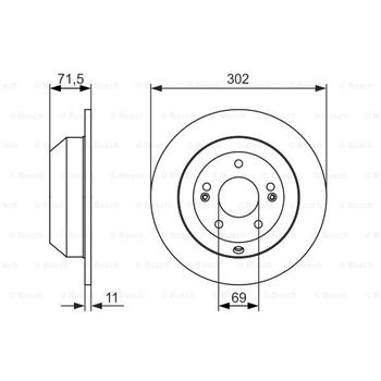 discos de freno coche - (BD1652) Disco de freno BOSCH 0986479081