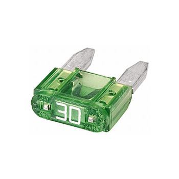 fusibles - Fusible mini con conector plano 30A, Verde