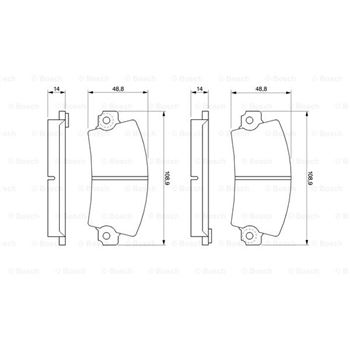 pastillas de freno coche - (BP601) Pastilla de freno BOSCH 0986461396