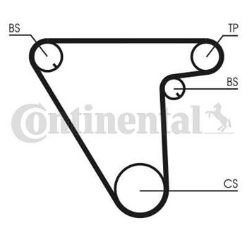 correa dentada arbol de levas - Correa dentada CONTITECH CT833