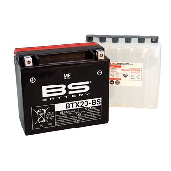 baterias de moto - Batería BS Battery BTX20-BS (con electrolito) | BS 300611