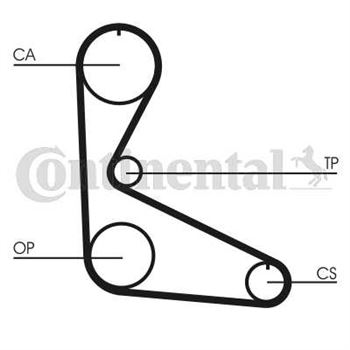 correa dentada arbol de levas - Correa dentada CONTITECH CT626