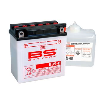 baterias de moto - Batería BS Battery BB9-B (con electrolito) | BS 310596