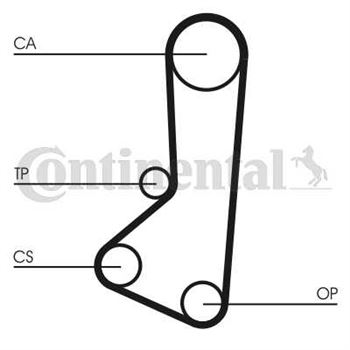 correa dentada arbol de levas - Correa dentada CONTITECH CT511