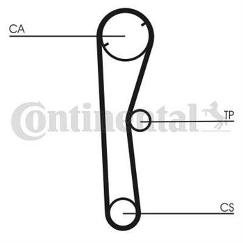 correa dentada arbol de levas - Correa dentada CONTITECH CT674