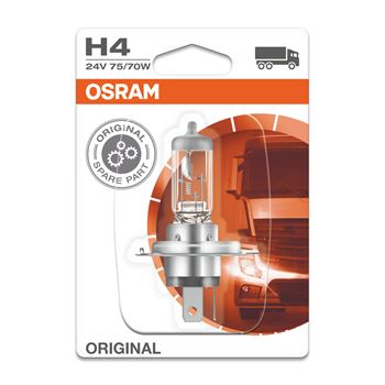 iluminacion coche - Lámpara H4 24V 75/70W P43t (1 ud) | OSRAM 64196-01B