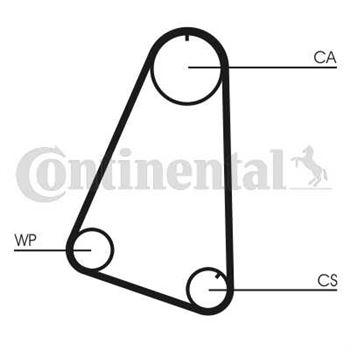 correa dentada arbol de levas - Correa dentada CONTITECH CT504