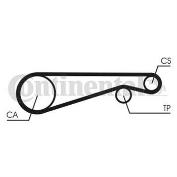 correa dentada arbol de levas - Correa dentada CONTITECH CT653