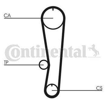 correa dentada arbol de levas - Correa dentada CONTITECH CT895