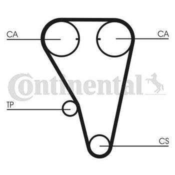 correa dentada arbol de levas - Correa dentada CONTITECH CT803