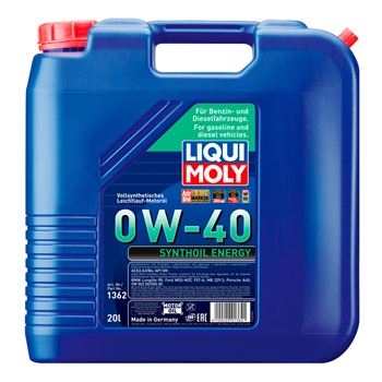 aceite moto 4t - Liqui Moly Synthoil Energy 0w40, 20L