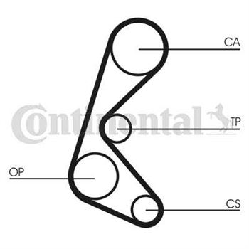 correa dentada arbol de levas - Correa dentada CONTITECH CT964