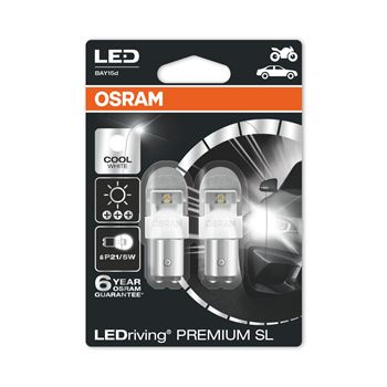 iluminacion coche - Osram LEDriving® 1557CW 2W/0,4W BAY15D 12V Cool White 6000K