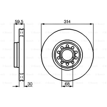 discos de freno coche - (BD535) Disco de freno BOSCH 0986478617