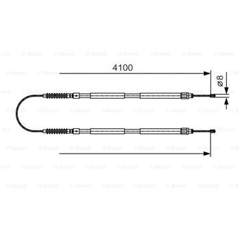 palancas cables frenado - Cable de accionamiento, freno de estacionamiento BOSCH 1987482005