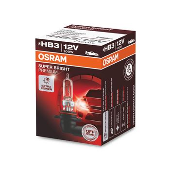 iluminacion coche - Lámpara HB3 12V 100W P22d 3500K Super Bright Premium | OSRAM 69005SBP