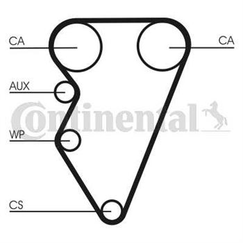 correa dentada arbol de levas - Correa dentada CONTITECH CT708