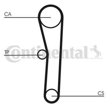 correa dentada arbol de levas - Correa dentada CONTITECH CT562