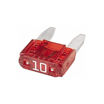 fusibles - Fusible mini con conector plano 10A, Rojo